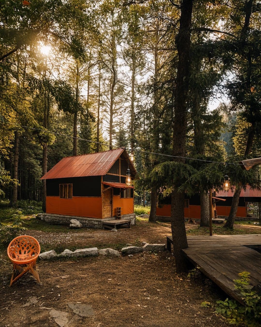 Deluxe Loft exterior in the forest